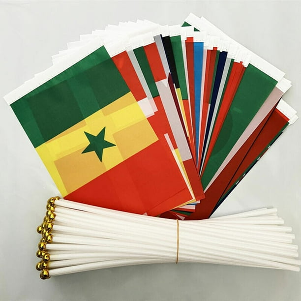 Bandera de palo, 32 piezas Copa del Mundo 2022 Bandera de palo de la Copa del Mundo Bandera de la Copa del Mundo Uso conveniente