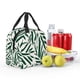 thumbnail image 5 of Fotbe Palm Branch With Leaves Bolsa Térmica con Estampado y Forro de Aluminio Grueso Bolsa de Almuerzo con Bolsillo Frontal para Hombres y Mujeres, Ideal para Trabajo, Escuela, 5 of 8