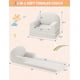 thumbnail image 3 of Comfy 2-in-1 para niños couch: fold-out convertible para niños pequeños sofa to lounger - soft sherpa foam chair gift para girls & boys (beige moon), 3 of 7