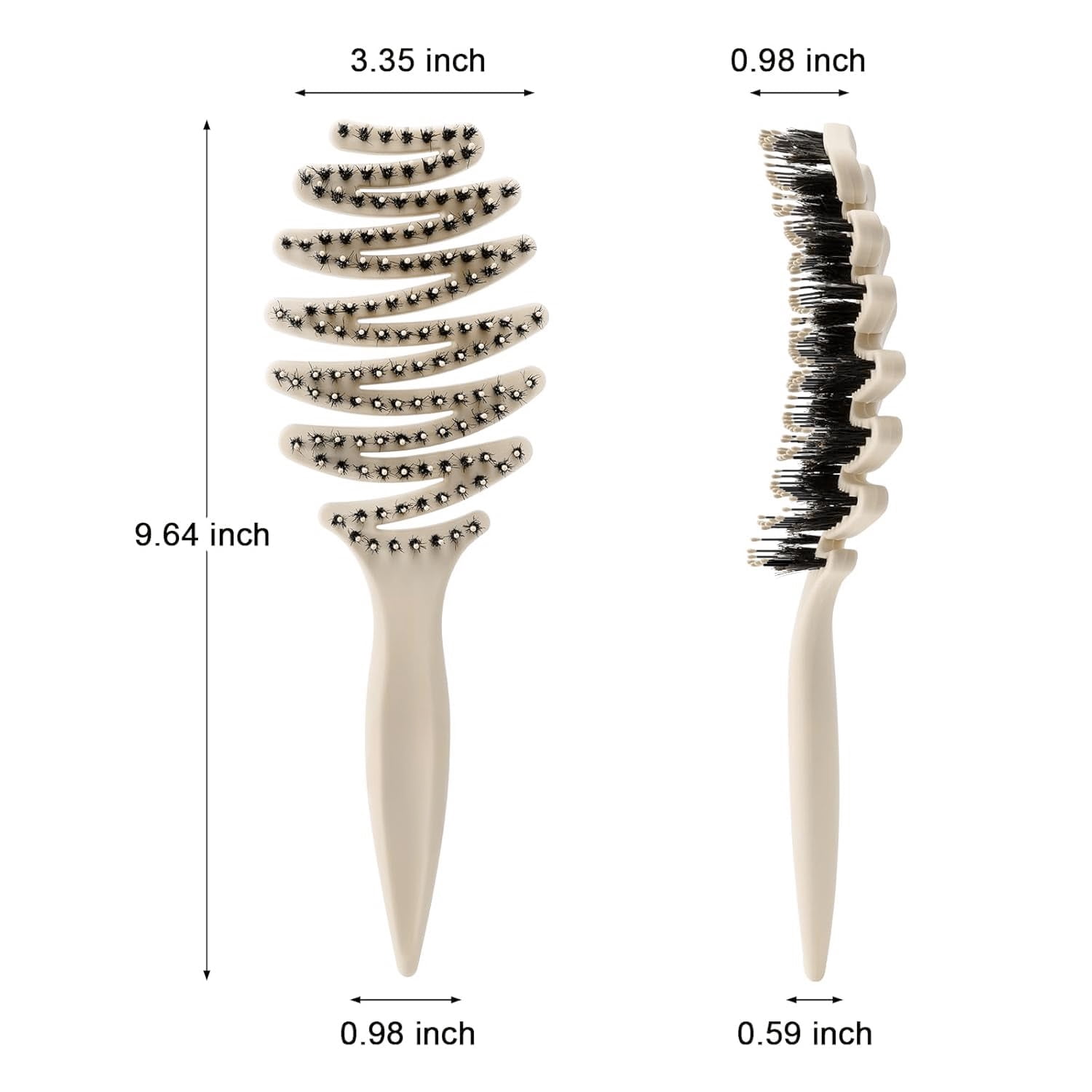 Gentle Scalp Massage Boar Bristle Hair Brush for Fine Hair, Ultimate Smoothing Vented Detangler Wet Brush for Women – A Great Gift