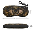 thumbnail image 2 of Honeii Mystical Golden Eye Print Neoprene Glasses Case,Spacious for Sunglasses and Eyeglasses,Zipper Eyeglass Case With Belt Clip, 2 of 3