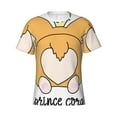 thumbnail image 3 of Naloa Prince Corgi Dog Men's T-Shirt Sport T-shirt Men's Basic Tee Casual Men's Shirt, Round Neck, Short Sleeves - Small, 3 of 5