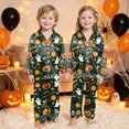 thumbnail image 2 of Leey-Word Matching Halloween Pajamas for Family Pajamas Set Long Sleeve Sleepwear Button-Down Pjs Sets Two-Pieces Loungewear with Pockets, 2 of 7
