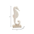 thumbnail image 5 of Wooden Seahorse Figurine - Handcrafted Whitewashed Wood - Coastal Nautical Decor for Home, Office, Bedroom, or Living Room - 13" White, 5 of 14