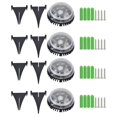 thumbnail image 1 of 4 Pack 8 LED Solar Garden Lights for Sidewalk, Yard, Lawn, Patio, Driveway, Backyard. Warm Light., 1 of 4