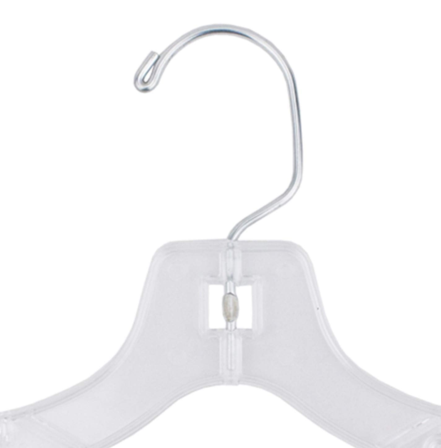 NAHANCO 12" Plastic Shirt Hanger, Clear (pack of 100)