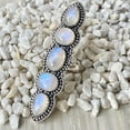 thumbnail image 3 of Handcrafted Rainbow Moonstone Statement Ring. made In 925 Sterling Silver. Boho Ring, White Stone Ring, Boho Jewelry, Gift For Her,....., 3 of 4
