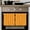 Orange, variant on Orange Yellow Striped Kitchen Towels Set of 4, Water Absorbent Dish Towel, Country Autumn Abstract Vertical Stripes Decorative Hand Towels - Quick Drying Cloth for Cooking Baking, 18x28 Inch