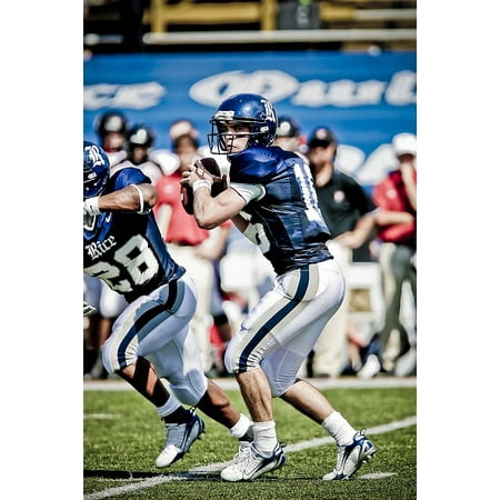 Canvas Print Passer Game American College Football Quarterback Stretched Canvas 10 x (Top 10 Best College Football Games Of All Time)