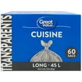 thumbnail image 3 of Great Value Tall Kitchen Garbage Bags, 45L , 60bags, 3 of 4