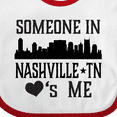 thumbnail image 4 of Inktastic Nashville Tennessee Someone Loves Me Skyline Boys or Girls Baby Bib, 4 of 4