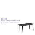 thumbnail image 4 of Emma + Oliver Commercial Grade 31.5" x 63" Rectangular Black Metal Indoor-Outdoor Table, 4 of 9