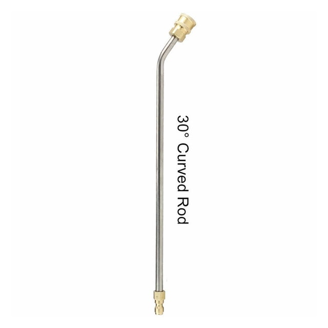 Mosiee Trousse de Laveuse Buse Turbo Tige d'Extension Buse de Pulvérisation Haute Pression Acier Inoxydable 1/4 Raccordement Rapide Tige Courbée Anticorrosion