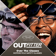 thumbnail image 3 of Motorcycle Safety Sunglasses Fits Over Eye Glasses Smoked Lenses Unisex ANSI Z87.1 + Pouch & Strap, 3 of 7