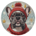 thumbnail image 2 of Lotusprinthandmade Merry Christmas Cute French Bulldog Spare Tire Cover With Backup Camera Hole 6 Sizes (34 in. V2), 2 of 7