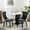 Black+ Grey, variant on Velvet Dinning Chairs Set of 2, Upholstered Dining Room Kitchen Chairs with Button Back and Tab Pull Trim, High-end Tufted Accent Diner Chairs for Restaurant, Bedroom and Living Room, Khaki