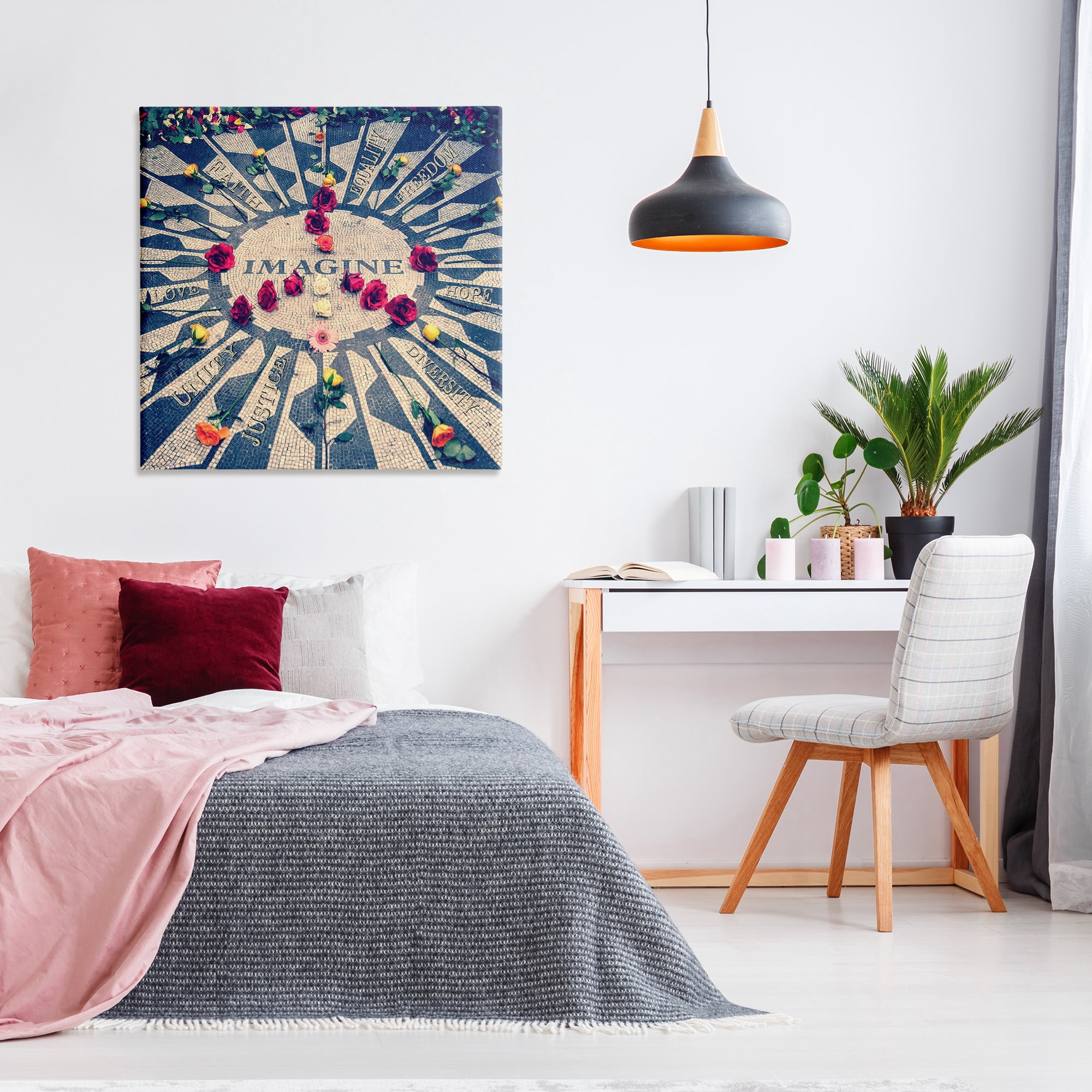 Stupell Industries Inspirational Imagine Phrases Inspirational Painting Gallery Wrapped Canvas Art Print Wall Art, 36 x 36