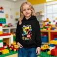 thumbnail image 2 of IWRICH Kids Happy 100th Days of School Hoodies Long Sleeve Lined Hooded Sweatshirts Cute Tops,Size 2-14 Years Black 100, 2 of 7