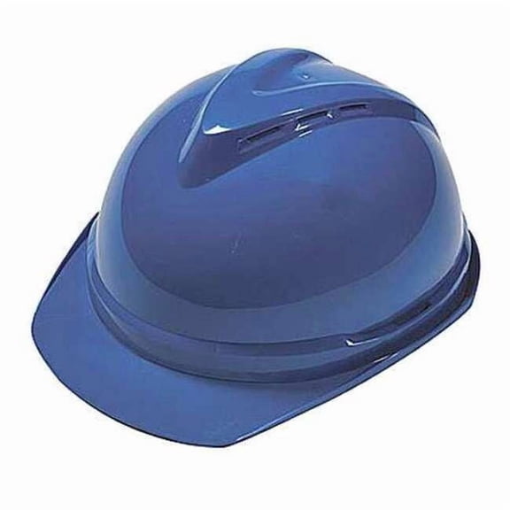 Hard Hat, V-Gard 500, Polyethylene, 6 Point Ratchet, Type 1, Class C, Blue