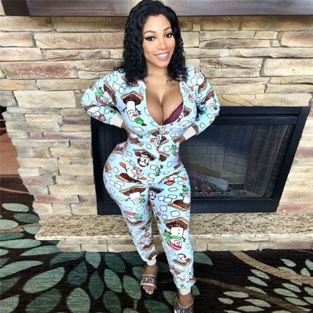 

Liyucwill Women Christmas Pajamas Sleepwear Pyjamas Nightwear Romper Jumpsuit