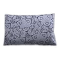 thumbnail image 1 of Ahgly Company Patterned Indoor Rectangular Lavender Blue Lumbar Throw Pillow, 13 inch by 19 inch, 1 of 5