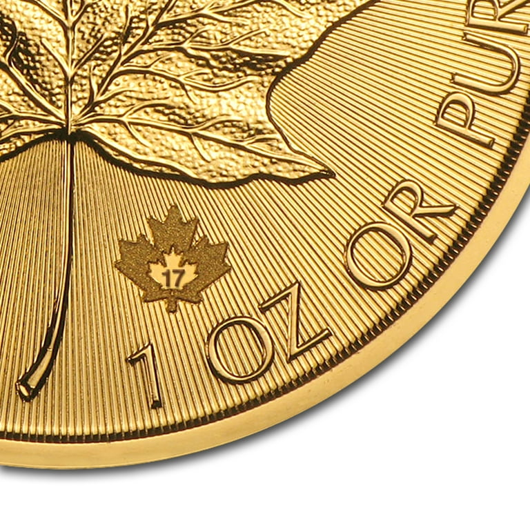 2017 Canada 1 oz Gold Maple Leaf BU Coin Bullion - Walmart.com