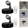thumbnail image 2 of 2pcs Cabinet Lighting Battery Operated Accent Lights Led Spotlight Remote Lighting, 2 of 9