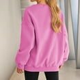 thumbnail image 2 of Womens Oversized Sweatshirt Crewneck Pullover Fleece Sweaters Long Sleeve Winter Fall Outfits Fashion Y2k Clothes, 2 of 4