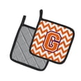 thumbnail image 2 of Carolines Treasures CJ1062-GPTHD Letter G Chevron Orange and Regalia Pair of Pot Holders, 7.5HX7.5W, multicolor, 2 of 2