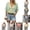 001-BU2, variant on Women Short Sleeve Crochet Knit Cardigan Striped V Neck Lightweight Sweater Crop Top Boho Holiday Open Front Knitwear Outerwear