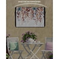 thumbnail image 6 of Outdoor TV Cover 40 to 43 Inch Weatherproof, Brown Fall Eucalyptus Leaf Waterproof TV Screen Protector for Outside Decor with Zipper and Pocket 40"L x 25"H , Teal Botanical Floral White, 6 of 7