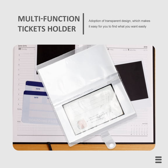Mobestech 2Pcs Multi-Function Tickets Album for Card and Movie Tickets Storage with Transparent Design