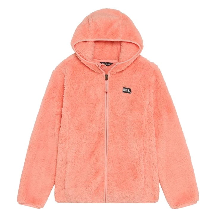 Eddie Bauer Youth Kid's High Pile Plush Hooded Full Zip Jacket