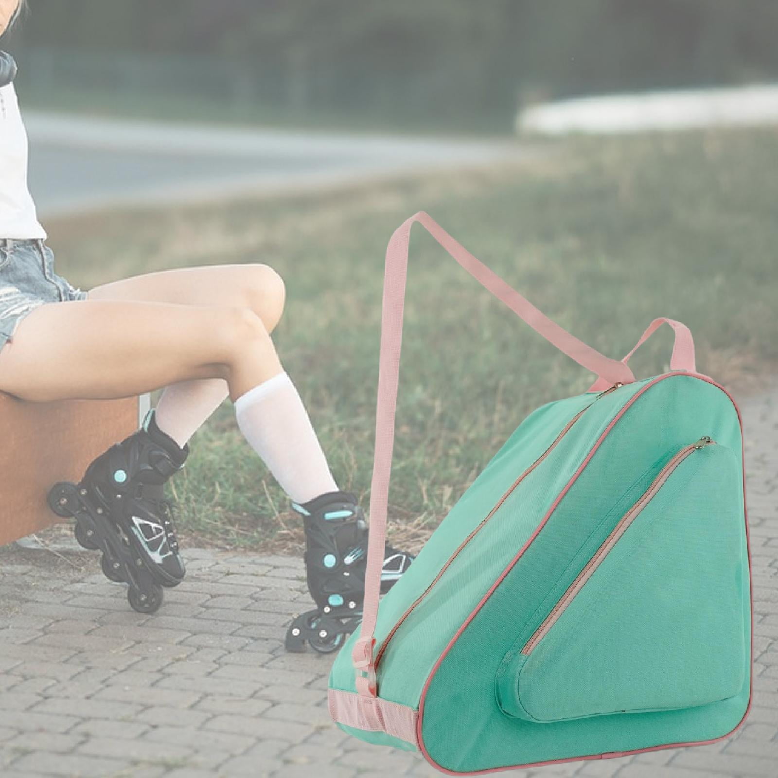 Skates Storage Bag Roller Skate Bag Ice Skating Shoes Carrier Large Capacity Polyester for Adults Kids