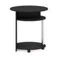 thumbnail image 6 of Furinno Jaya Round Side Table with Bottom Shelf, Black End Table, Night Stand, Bedside Table for Living Room, Bedroom, Home Office,Dark Americano, 6 of 6