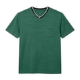 thumbnail image 4 of Mens Quick Dry V Neck T-Shirts Workout Soft Short Sleeve Moisture Wicking Running Athletic Gym Casual Tee Tops with Pocket Green, 4 of 9