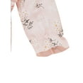 thumbnail image 6 of Gureui Baby Romper with Hairband, Girls Floral Print O-Neck Long Sleeve Bodysuit+ Headband, Green/White/Pink, 0-18 Months, 6 of 7