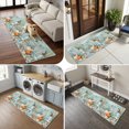 thumbnail image 3 of Hallway Runner Rug 2'x6', Coastal Pumpkins Kitchen Runner Rugs Non-Slip Carpet Mats, Fall Nautical Ocean Starfish Wood Grain Bedside Rugs Runners Washable Floor Carpet for Bathroom Laundry Room, 3 of 4