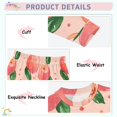 thumbnail image 4 of Pink Peach Cotton Pajamas 2 Piece Set Sleepwear Soft and Comfortable Homewear Nightwear, 4 of 7