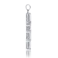 thumbnail image 2 of 1.00 Ct Brilliant Baguette Cut Charm Cross Pendant Necklace for her 14K White Gold With 18 inches chain, 2 of 3