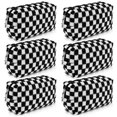 thumbnail image 1 of Bolsa de maquillaje SOIDRAM Checkered Preppy Black, 6 unidades, con bricolaje, 1 of 7