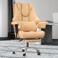 thumbnail image 2 of Big & Tall Leather Executive Office Chair with Foot Rest - Wide Ergonomic -Back Reclining Computer Chair for Heavy People  Swivel Wheels & Padded Lumbar Support, 2 of 3