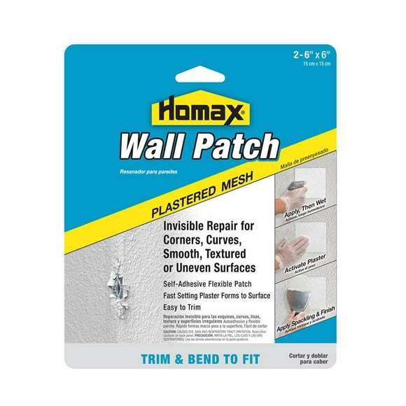 Homax Plastered Mesh Wall Patch, 2 pack - 6"x6" Patches