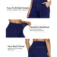 thumbnail image 2 of Pantalones de yoga G4Free de cintura alta y pierna ancha para mujer (azul real), 2 of 5
