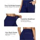 thumbnail image 2 of Pantalones de yoga G4Free con cintura alta y pierna ancha para mujer, color azul real, 2 of 5