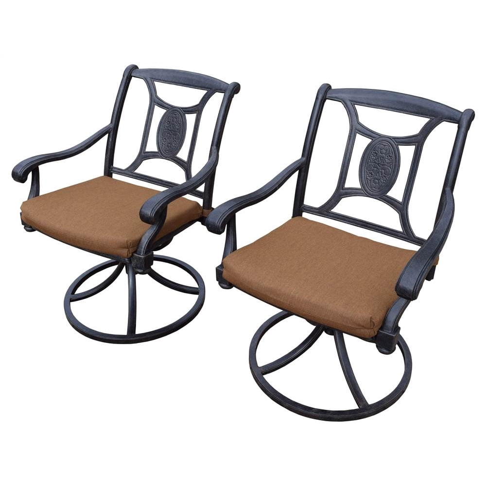 Swivel Rocker in Aged Black Finish Set of 2