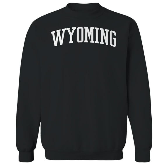 Wyoming Humor Graphic Black Men's Crewneck Sweatshirt