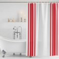 thumbnail image 4 of Colorful Stripes Shower Curtain Set with Hooks, Red Wood Texture White Water Repellent Shower Curtains for Bathroom Decor Sturdy Shower Curtain, Machine Washable 36x78 Inch, 4 of 9