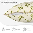 thumbnail image 3 of KLL Green Snake Decorative Throw Pillow Covers Velvet Soft for Couch Sofa Bedroom Living Room Outdoor (No pillow core)- 18"x18", 3 of 5