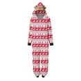 thumbnail image 2 of Odeerbi Matching Family Christmas Pajamas Sets Parent-Child Xmas Warm Hooded Jumpsuit Printed Home Wear Set Loungewear Sleepwear Jammies for Mom, 2 of 6